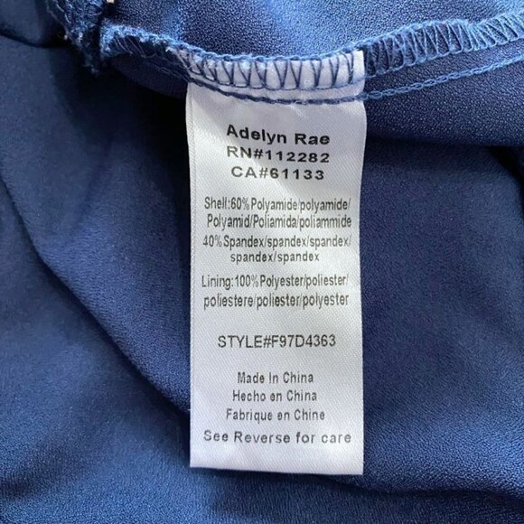 ADELYN RAE NAVY RED EMBROIDERED LACE SLEEVELESS FIT & FLARE COCKTAIL DRESS - M - Picture 11 of 11